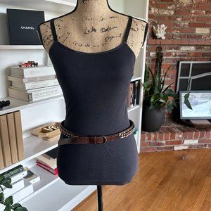 Banana Republic Brown and Antique Copper Skinny Belt